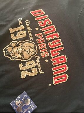 Disney Parks Disneyland Paris 1992 Black T-Shirt Adult Unisex Size L RARE grumpy